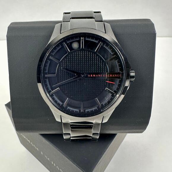 Armani Exchange  AX2189 Three-Hand Black Steel Watch - Picture 1 of 8